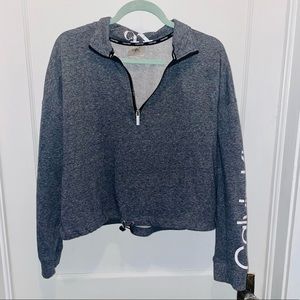 CALVIN KLEIN CROPPED QUARTER ZIP